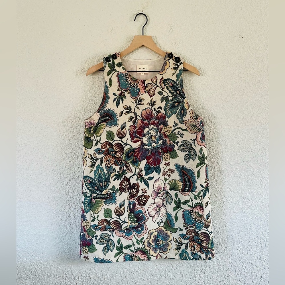 Sezane Samia Tapestry Mini Dress